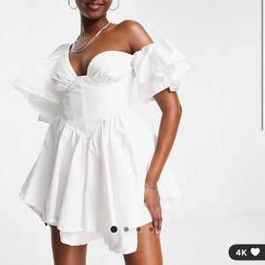 ASOS LUXE one shoulder cotton dress, SIZE US 6